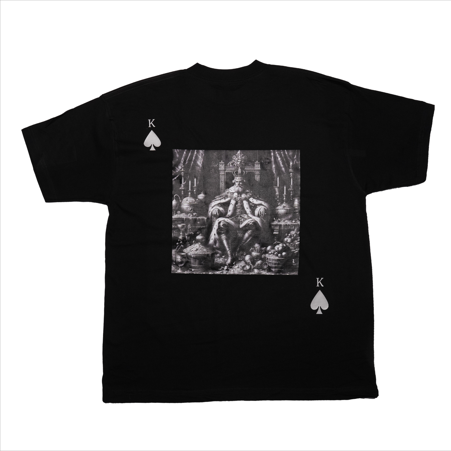 King of Spades Card T-Shirt (Black)